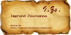 Imgrund Zsuzsanna névjegykártya